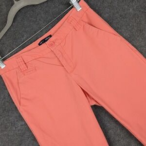 Gap Aubrey Chino Pants Womens 0 Coral Pink Slim Ankle Mid Rise Stretch Casual